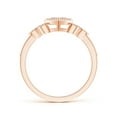 thumbnail image 2 of ANGARA Natural Diamond Composite Heart Promise Ring in 14K Rose Gold for Women (Size-2mm| Color-H| Clarity-SI2) | April Birthstone, Anniversary, Jewelry Gift for Women | Natural Diamond Ring, 2 of 10
