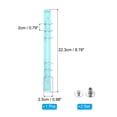 thumbnail image 2 of Uxcell A5 6-Hole Ring Binder Mechanisms, 1 Set Binder Spines Replacement for Office Planners Documents Recipes Organization Storage, Blue, 2 of 7
