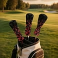 thumbnail image 3 of Yuyamidu Red Bat Golf Club Head Cover for Driver Fairway Hybrid Women Men, Waterproof PU Leather Golf Accessory, Halloween Decor, 3 of 8