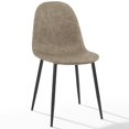 thumbnail image 4 of Crosley Furniture Weston Dining Chair Set, Distressed Brown & Matte Black (Set of 2), 4 of 11