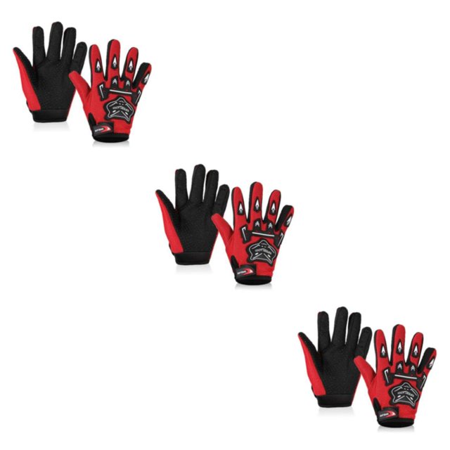Thinsony Breathable And Anti-slip Winter Gloves For Motorcyclists Stay Comfortable And In Control All Winter red 3Set