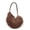 Coffee, variant on Handwoven Fashion Crossbody Bag Seashell Bag Boho Clutch with Pearl Strap Crochet Beach Bags