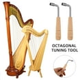 thumbnail image 4 of Minkissy Harp Tuning Head 2Pcs Stainless Steel Light Brown For Accurate Tuning Of Musicians Instruments, 4 of 4