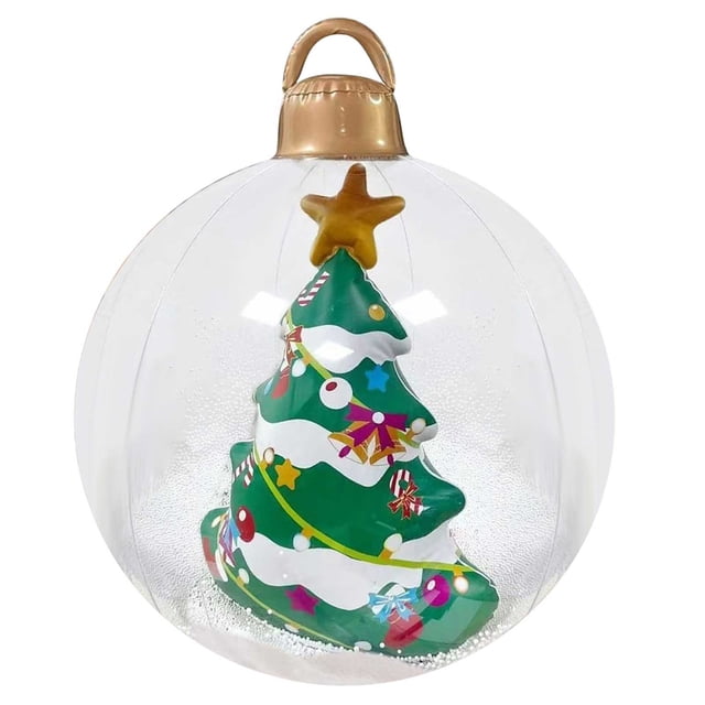 Inflatable Christmas Balls 60 cm Diameter PVC Holiday Decor for Party Patio Indoor Outdoor Use