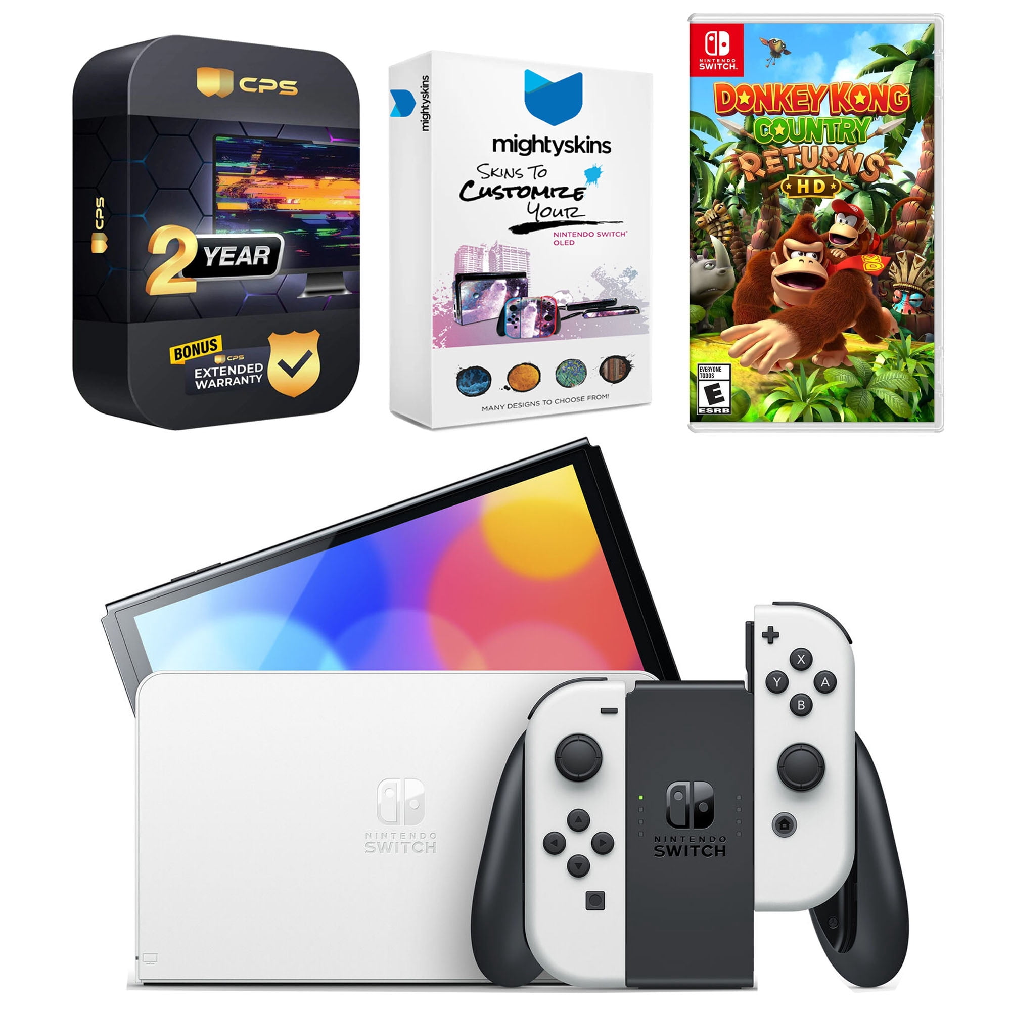 Nintendo Switch OLED, Neon Red & Blue Joy-Con, Mario Kart 8