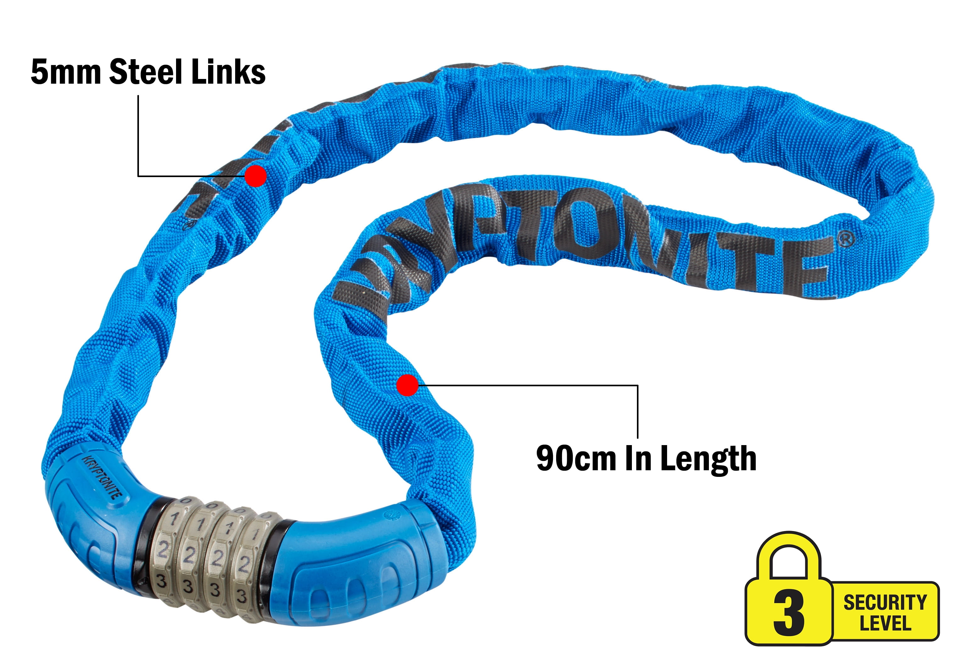 Kryptonite lockdown 5mm chain combo bicycle lock hotsell