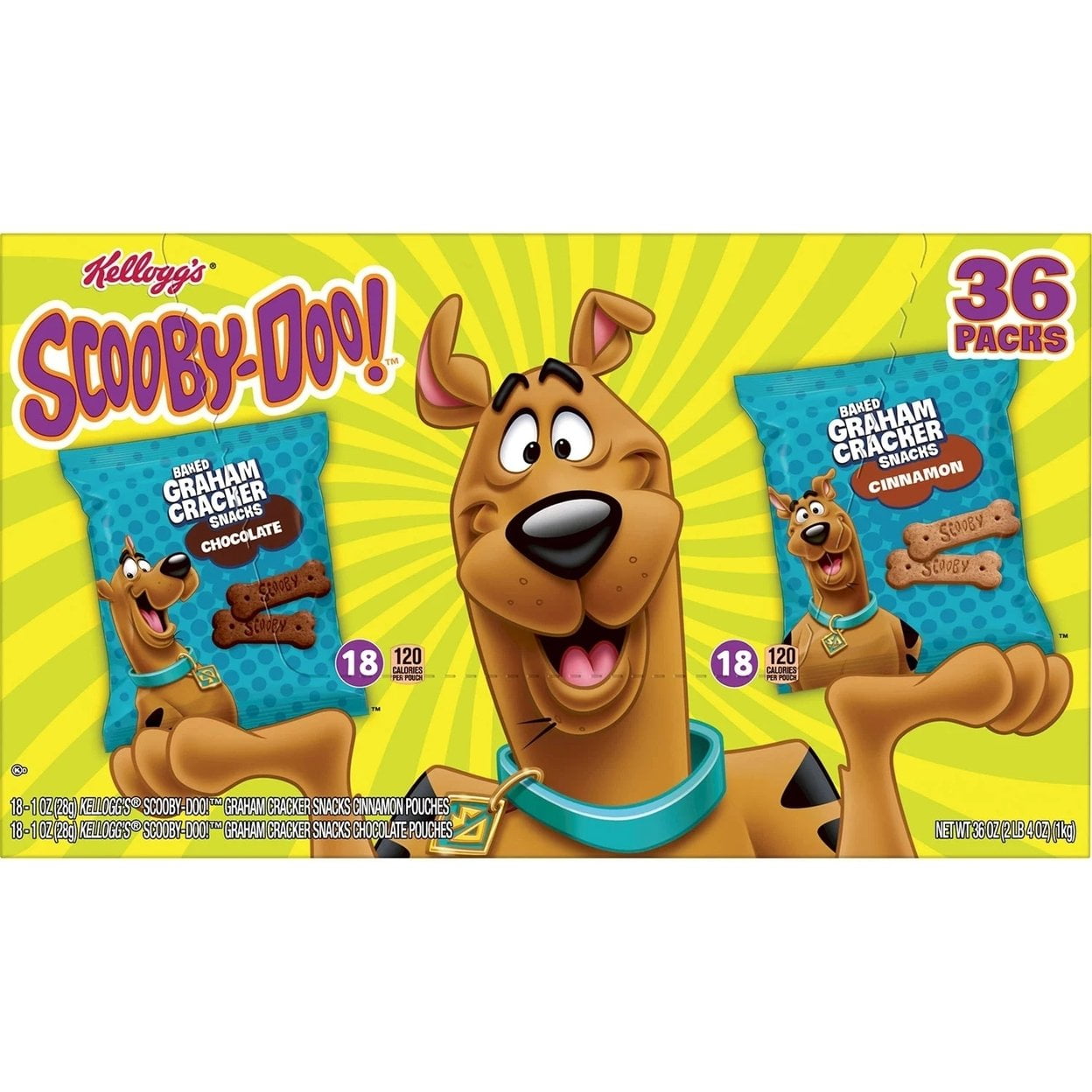 Kellogg's Scooby-Doo Grahams Variety Pack (36 Count)