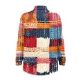 thumbnail image 7 of Womens Tops Elegant Print Cotton Long Sleeve Button Blouse Spring Summer Shirts for Women Red Xl, 7 of 7