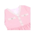 thumbnail image 6 of Girls Dress Lace Pearl V Neck Knit Texture Short Sleeve Princess 4 Years, 6 of 7