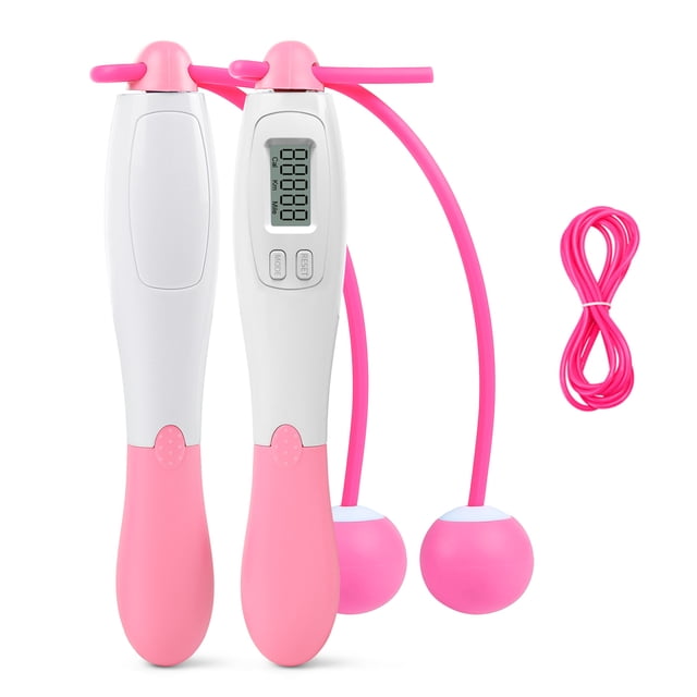Corde à Sauter avec Poignée en Forme de Balle Corde de Saut Réglable & Corde de Saut Numérique Corde de Saut Réglable pour Compteur de Calories Exercices de Brûlage de Graisse