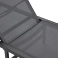 thumbnail image 6 of Dark Gray Aluminum Outdoor Chaise Lounge Chair, 5-Position Adjustable Patio Recliner YXY, 6 of 9