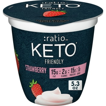Ratio Keto Friendly Strawberry Yogurt Cultured Dairy Snack Cup, 5.3 OZ