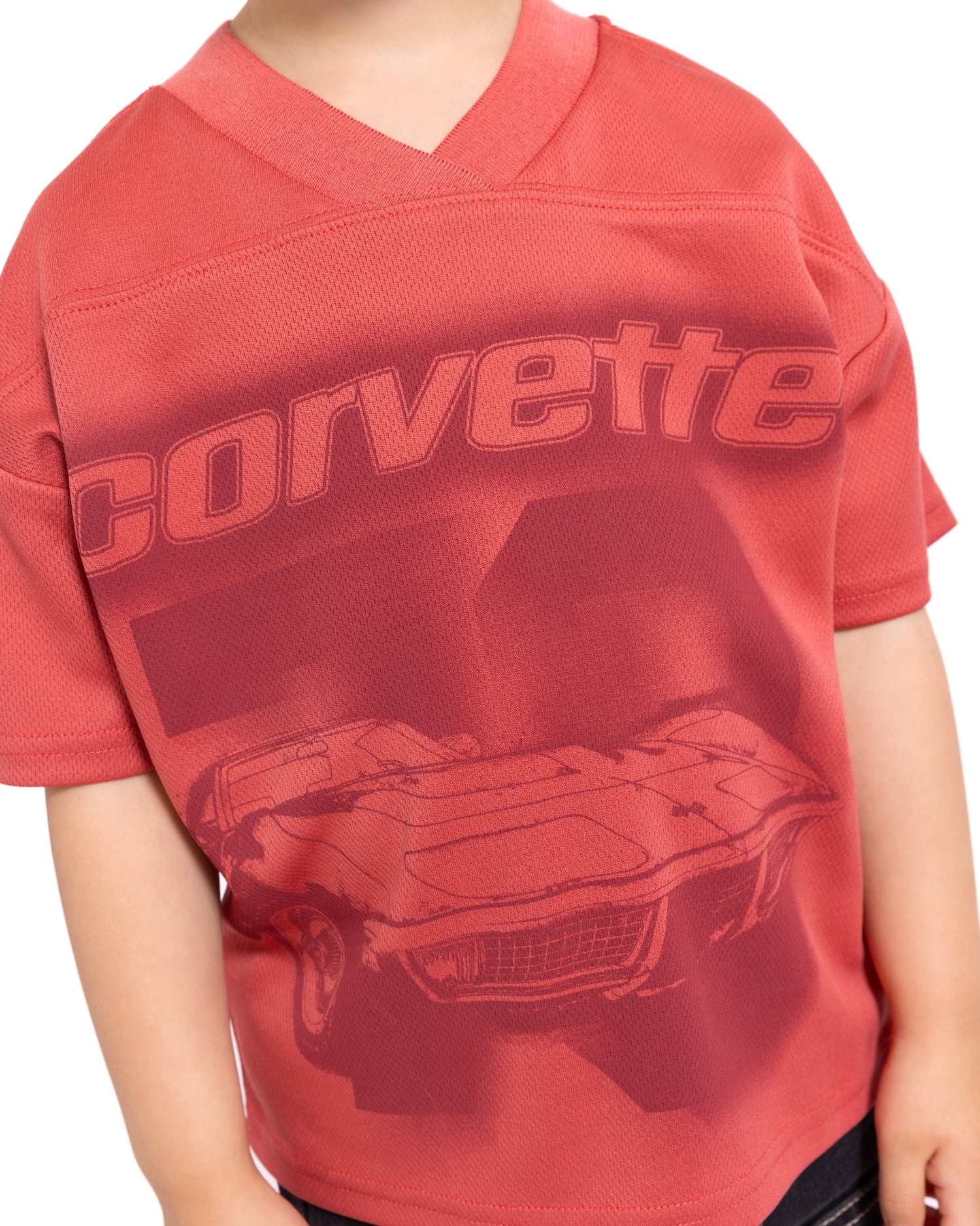 Chevy Corvette Toddler Boys V Neck Graphic Jersey with Short Sleeves, Sizes 12M-5T