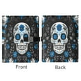 thumbnail image 2 of Premium Faux Leather Notebook - Refillable, Multi-Functional Organizer, 23.3x17cm, All-Season Use，Skull and Blue Flower, 2 of 6