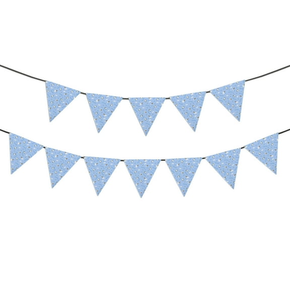 Hello kitty Banner Triangle Bunting Banner, 12 Pieces Christmas Party Bunting Canvas Flags Pennant Garland for Christmas Halloween Party Outdoor and Home Decoration