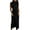 Black, variant on Hinvhai Women's Sleeveless Bodycon Maxi Dress Clearance Mock Neck Ruched Side Slit Long Tank Dress Black M(M)