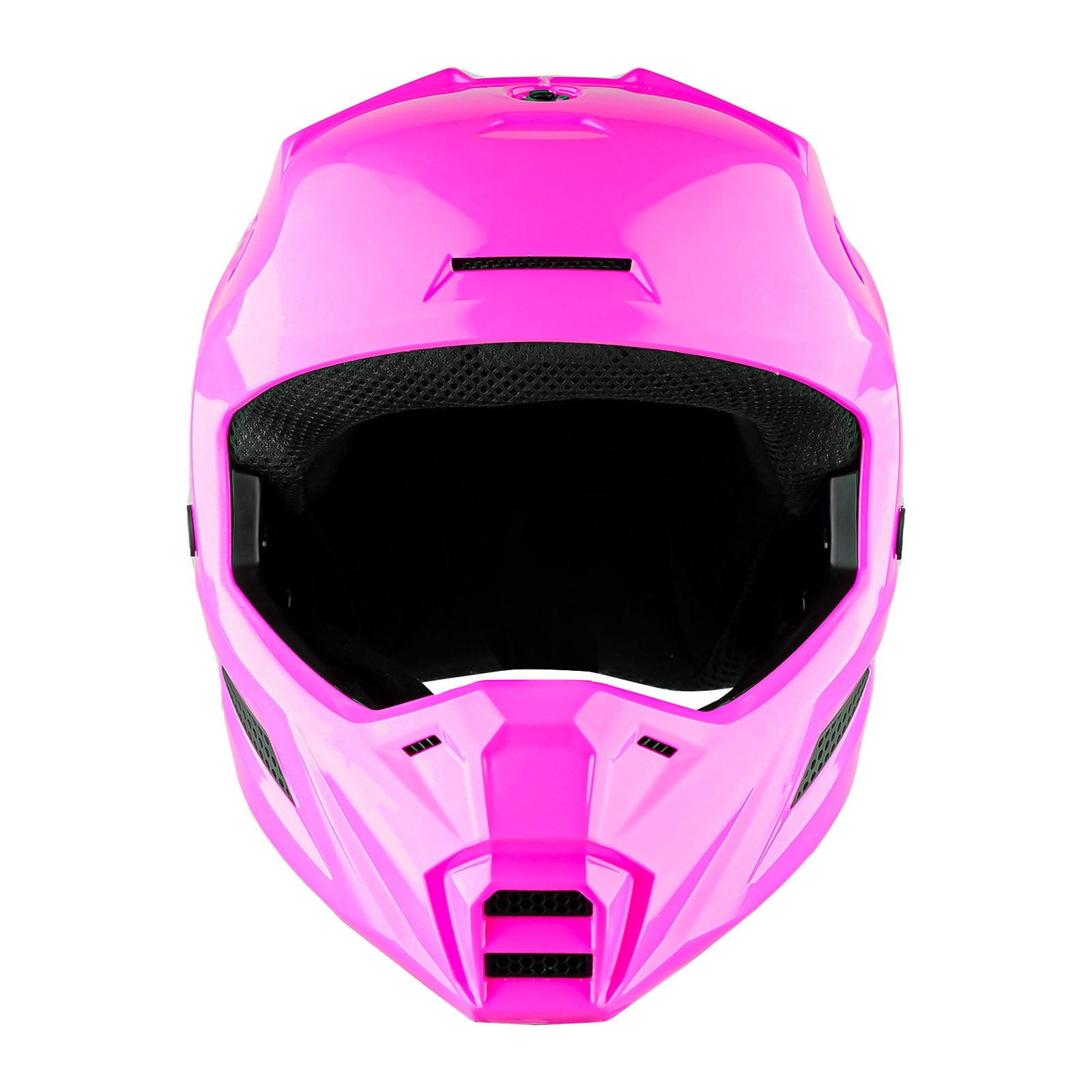 1Storm New Youth Kids BMX MX Bike Helmet Motocross Helmet T602 Teenager Glossy Pink + Goggles + Gloves Bundle