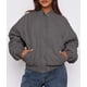 thumbnail image 3 of Chaqueta bomber acolchada corta para mujer PRETTYGARDEN XL gris oscuro, 3 of 4