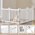 thumbnail image 6 of Yaheetech 24"H Freestanding Wooden Fence with 2 Support Feet, White, 6 of 8