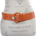 thumbnail image 2 of Women's 2" Wide High Waist Patent Leather Fashion Round Belt, 2 of 3