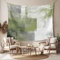 thumbnail image 2 of Sage Green Ombre Tapestry for Bedroom Wall Hanging Tapestry, Vintage Shabby Abstract Plaid Art Ceiling Backdrop Tapestries Poster Blanket Wall Decor for Teens Room Living Room Dorm 39" x 59", 2 of 8