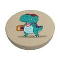 thumbnail image 1 of Balery Cool Dino Playing Skateboard Fundas de asiento para taburete de bar redondo de tela de terciopelo ajustables que protegen de arañazos y manchas para sillas de 14 a 17 pulgadas.-14 inch, 1 of 7