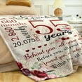thumbnail image 2 of 55th Birthday Gifts for Women Blanket, 55th Birthday Decorations for Women, 1968 Birthday Gifts for Women, Gifts for 55 Year Old Women,Throw Blanket 50x60 for Her Wife Mother Sister, 2 of 6