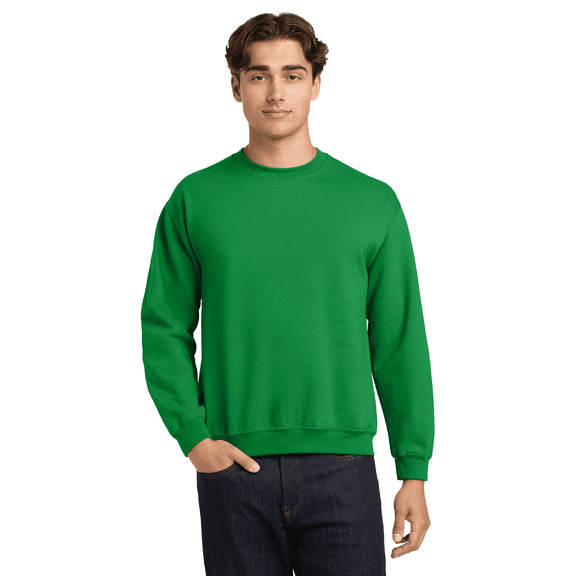 Gildan Crewneck Sweatshirt Mens Heavy Blend Sweatshirt 8oz, 50/50 Cotton/Polyester Soft Fleece Pullover 4XL Irish Green