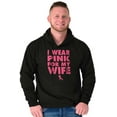 thumbnail image 3 of Wear Pink For My Wife Breast Cancer Hoodie Hooded Sweatshirt Men Brisco Brands S, 3 of 6