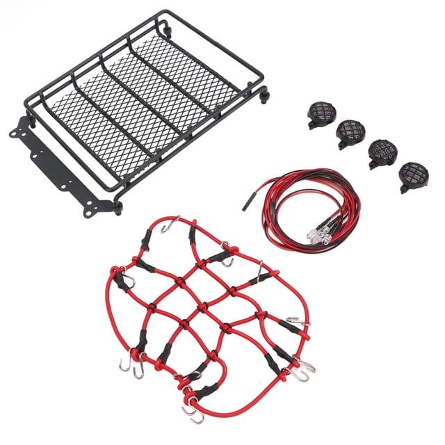 RC Back Rack Luggage, Luces LED Plastic RC RC TOOF RATT PARA 1/10 1/12 1/14 CAR Universal RC