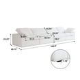 thumbnail image 5 of Sdorens Free Convertible Sectional Sofa Modular Couch,Modern Linen Fabric Sofa for Living Room,Apartment and Small Space,4-Seat Sofa,White, 5 of 24