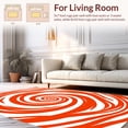 thumbnail image 2 of ODIKA 6'x9' Machine Washable Non-Slip Area Rug, Swirling Vortex Accent High Traffic Rug, Orange, 394145, 2 of 7