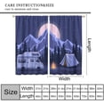 thumbnail image 2 of Adventure Camping Curtains, Caravan Camping Rv Starry Night Sky with Moonlight Pine Forest Scene Window Drapes for Home Kitchen Bedroom Living Room, 72" W X 63" L,, 2 of 8