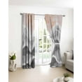 thumbnail image 4 of Fsddascl Gray Coastal Beach Blackout Curtains for Bedroom/Living Room, Thermal Insulated Kitchen Curtains, Modern Oil Painting Nautical Grommet Darkening Window Treatment Drapes 27.5"x39"x2, 4 of 8
