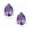 purple, variant on Sterling Silver Tear Drop Purple 5X7 mm CZ Stud Earring