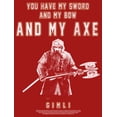 thumbnail image 2 of Junior's The Lord of the Rings Fellowship of the Ring Gimli You Have My Sword and My Bow and My Axe  Graphic Tee Red X Large, 2 of 3