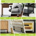 thumbnail image 3 of 4 Pack Stackable Bed Risers 1 Inch, Heavy Duty Adjustable Furniture Risers for Table Desk Couch Chair Sofa Legs, Lift Extenders 1" 2" 3", Black, 3 of 6