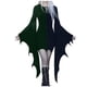 thumbnail image 2 of Womens Halloween Costumes 2024 Cosplay Gothic Dresses Women's Fashion Gothic Punk Patchwork Colour Wide Sleeve Strappy Dresses, 2 of 5
