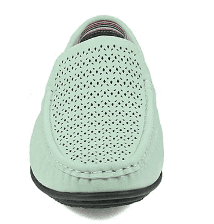 Stacy Adams Men's Shoes Cicero Perf Slip On Light Aqua 25172-447 
