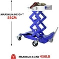 thumbnail image 3 of Royalbelle Cric de Transmission Profil Bas Capacité 450 LBS avec Sangles de Sécurité, Cric de Levage Robuste pour Réparation Auto avec 4 Roues pour Petits Véhicules, Bleu, 3 of 9