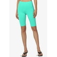 thumbnail image 2 of Women's PLUS Basic Stretch Cotton Span High Waist Above Knee Bermuda Short Leggings, 2 of 7