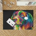 thumbnail image 3 of Salon Rugs, Dog Illustration Rugs, Colorful Rug, Animal Rugs, Abstract Dog Rugs, Accent Rugs, Area Rugs, Small Rug, Office Decor Rugs, 2'x3' - 60x90 cm, 3 of 8