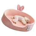 thumbnail image 4 of Cama rosa para mascotas, desmontable, lavable, suave, cómoda y cálida para las cuatro estaciones, L, 4 of 14