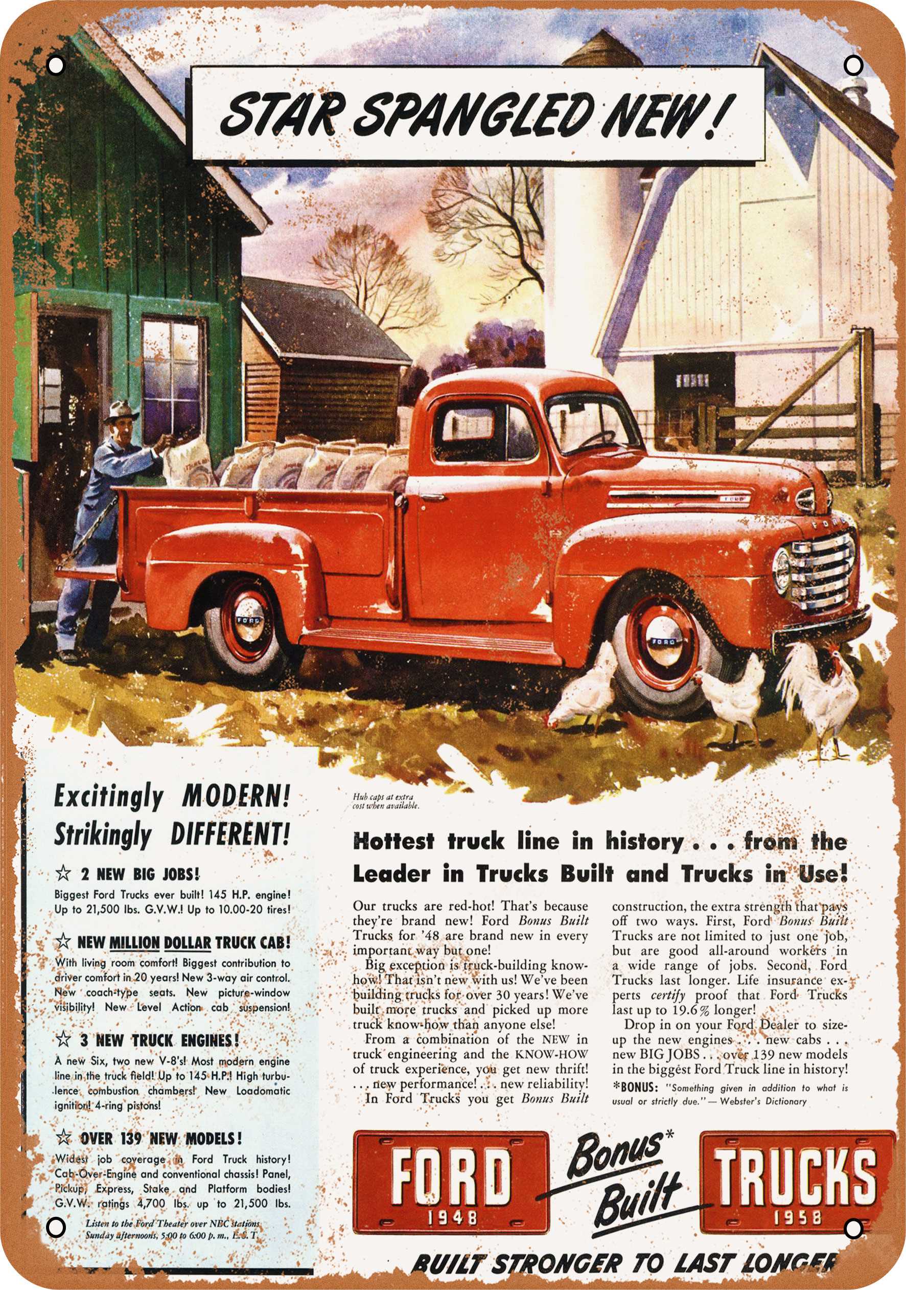 1948 Ford Trucks Metal Sign 10x14 Inch Vintage Look Walmart Com Walmart Com customize your own ford truck on 1948 Ford Trucks Metal Sign 10x14 Inch Vintage Look Walmart Com Walmart Com