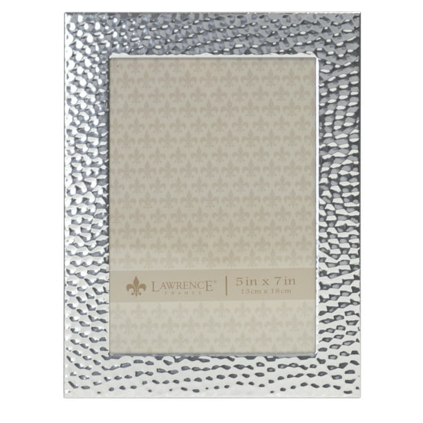 5x7 Hammered Metal Frame - Silver - Walmart.com