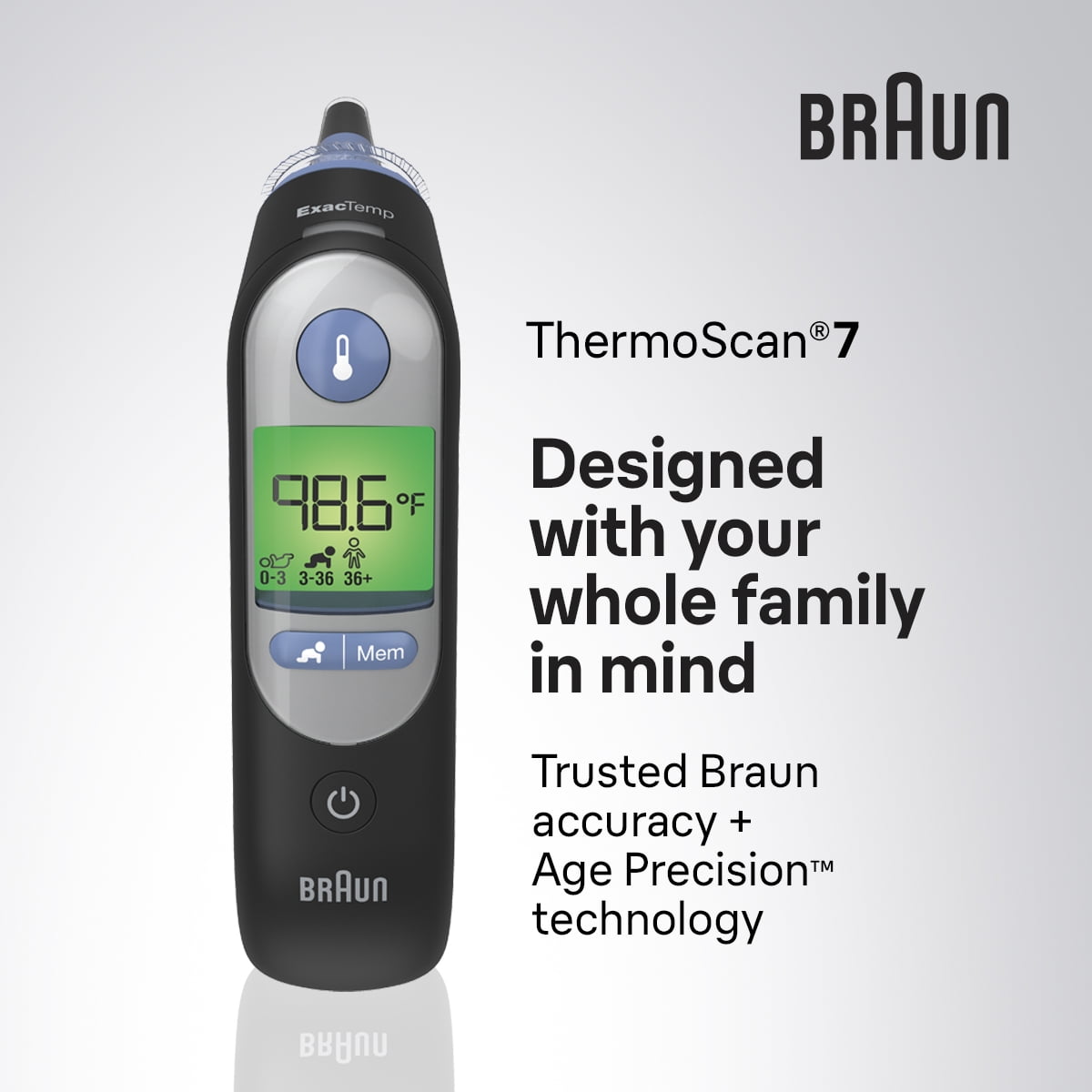 Black 7 Braun IRT6520BUS, Thermometer, ThermoScan Ear