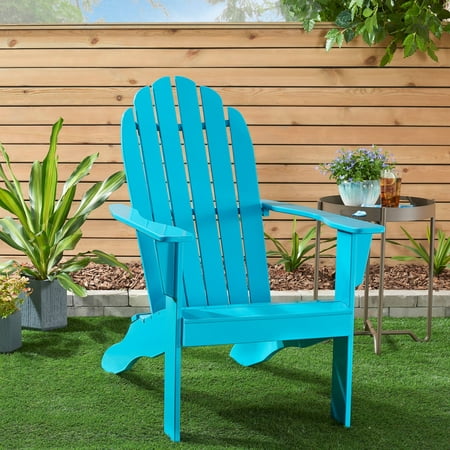 Walmart For Mainstays Wooden Outdoor Adirondack Chair Turquoise Finish Solid Hardwood Accuweather Shop
