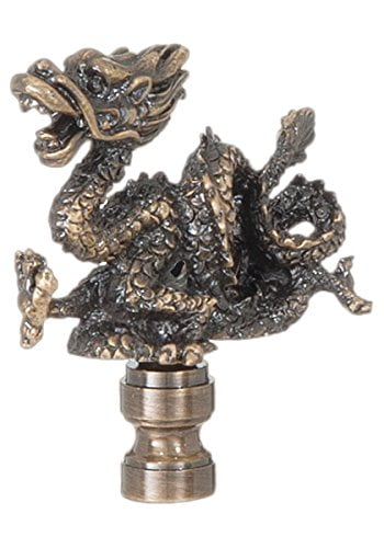 Antique Solid Brass Dragons Finial  Lamp Topper Part Decoration NEW. 