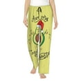 thumbnail image 2 of Kdxio Women's Comfy Stretch Avocado Merry ChristmasPrint Drawstring Pajama Pants-Small, 2 of 9