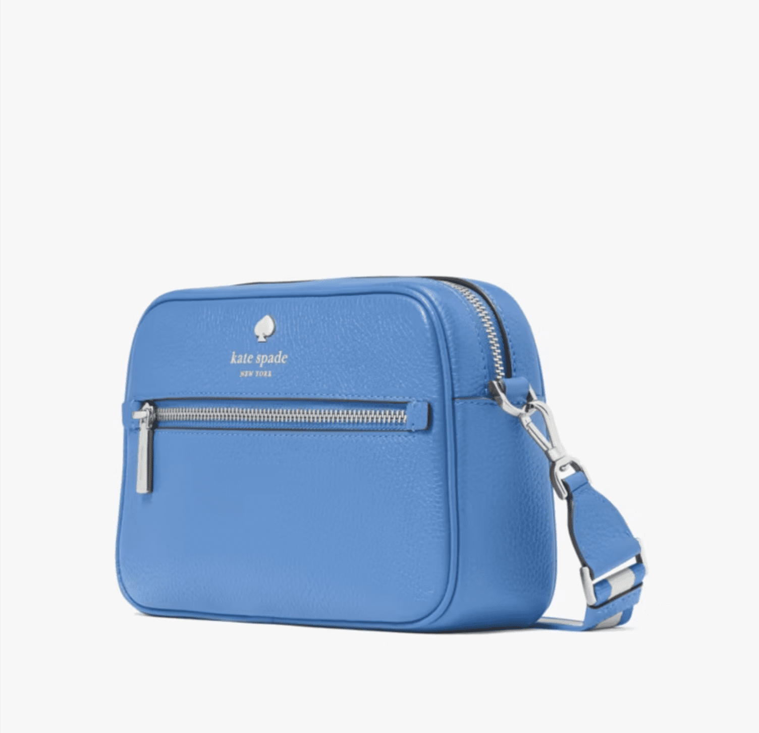 Kate Spade New York Emma Camera Bag Crossbody – Pebbled Leather Designer Handbag with Zip Closure & Adjustable Strap